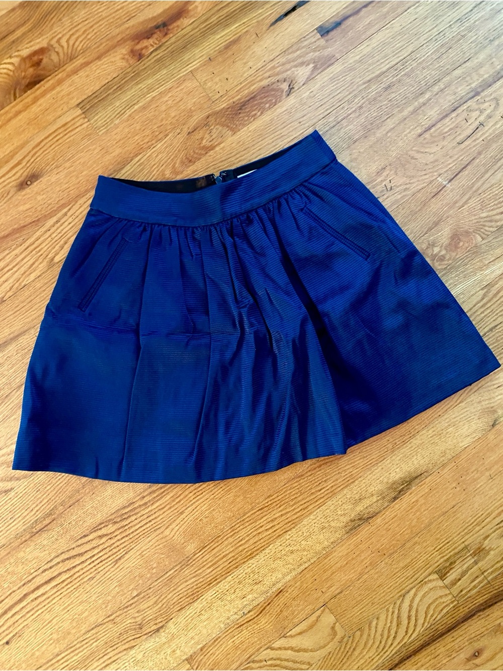 Banana Republic Women’s Petite Navy Pleated A-Line Skirt